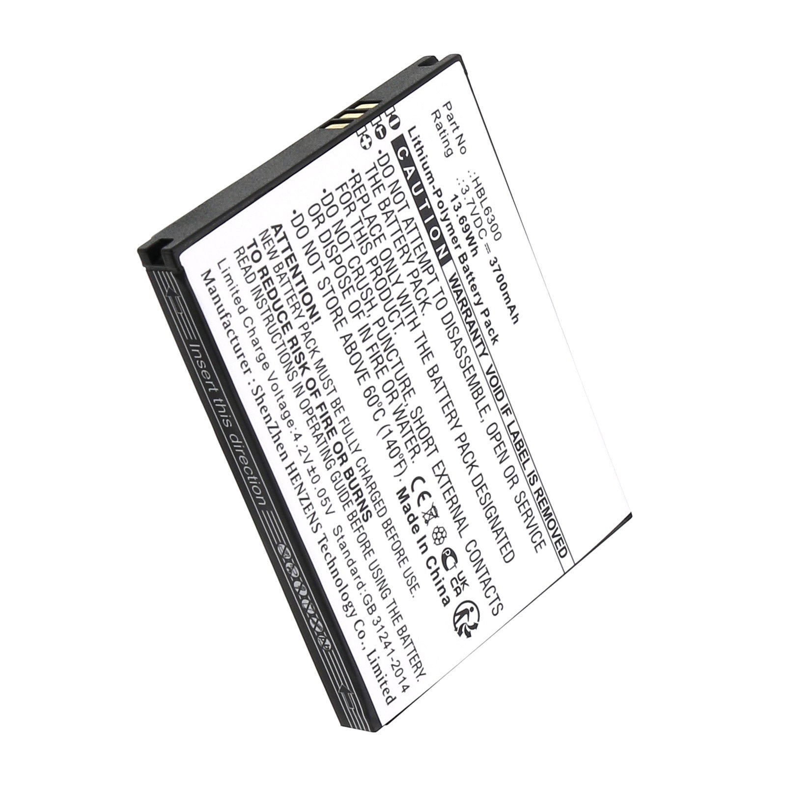 thumbnail image 2 of Urovo HBL6200 Replacement Battery – 3000mAh 3.8V For I6200S, I6300A PDA (6200/6300 Series) 2 of 5