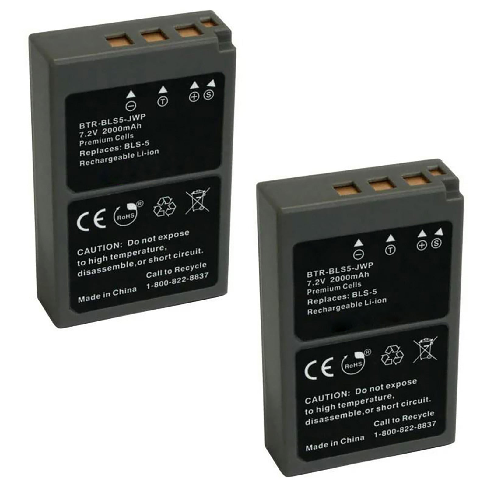 2-Pack) Olympus PEN E-P3 Replacement Battery 2000mAh