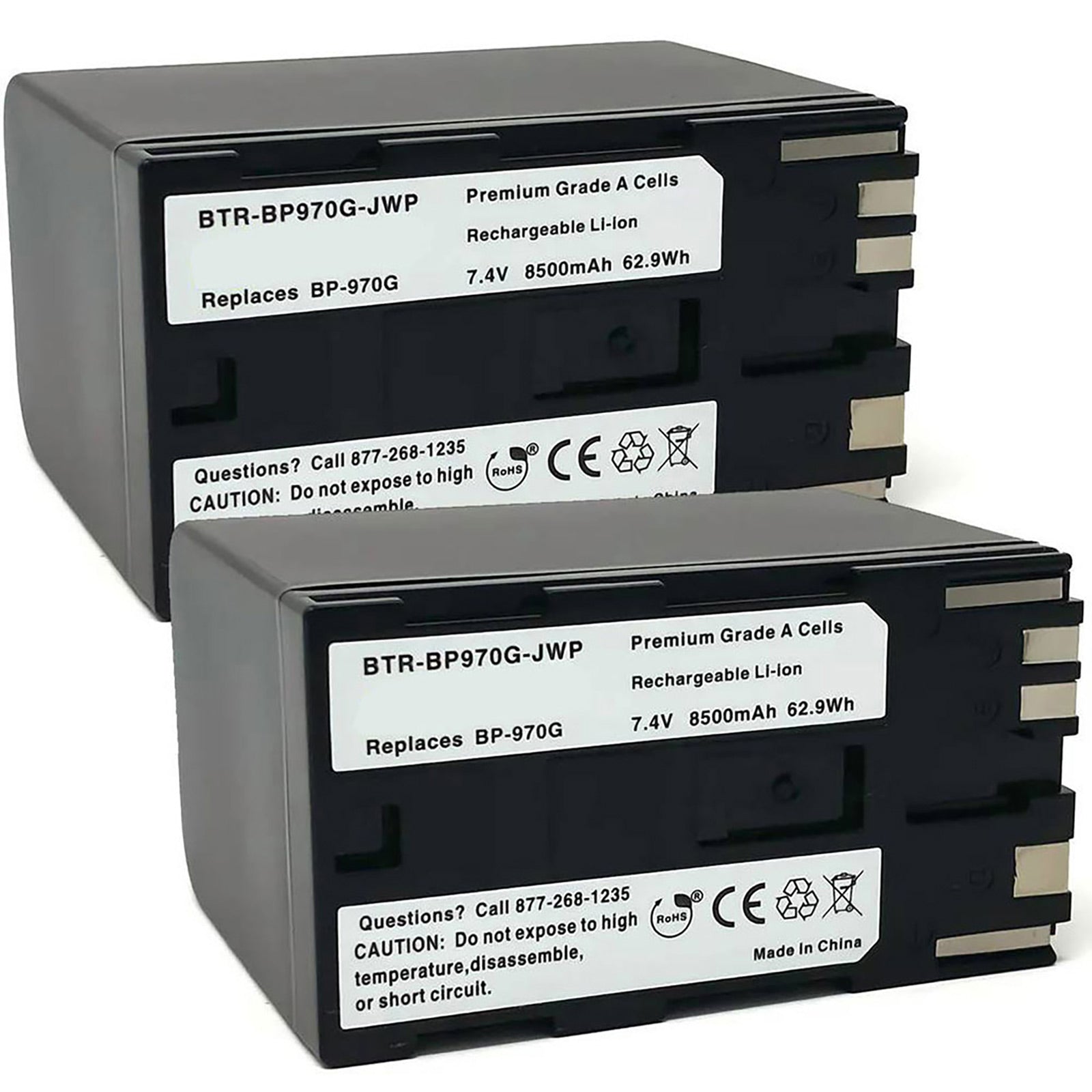 2-Pack) Canon EOS C100 Mark II Replacement Battery 8500mAh