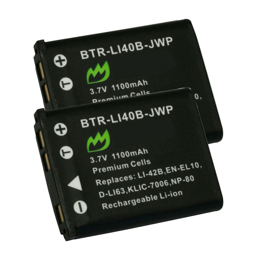 2-Pack) Fujifilm FinePix JZ250 Replacement Battery 1100mAh