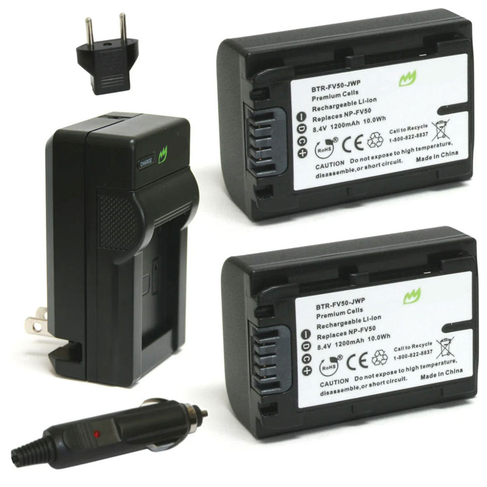 Curated visual reference: Fresh Look at 2 Pack Sony Pxw X70 Replacement Battery 1200Mah Charger