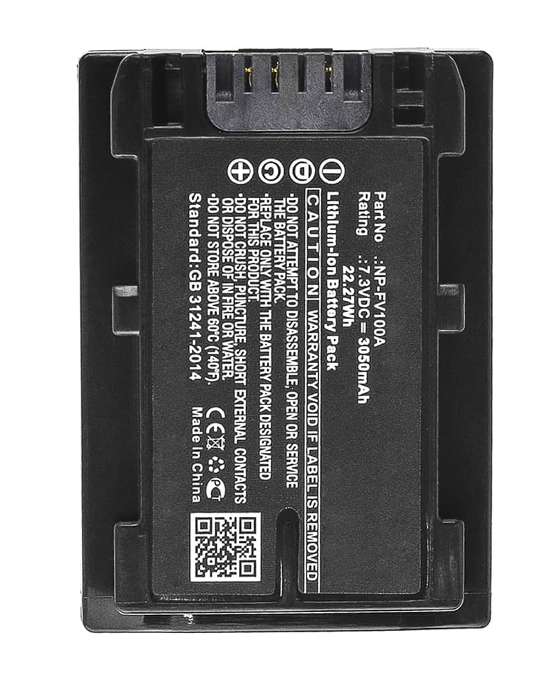 Sony FDRAX53, NPFV100A Replacement Battery 3050mAh