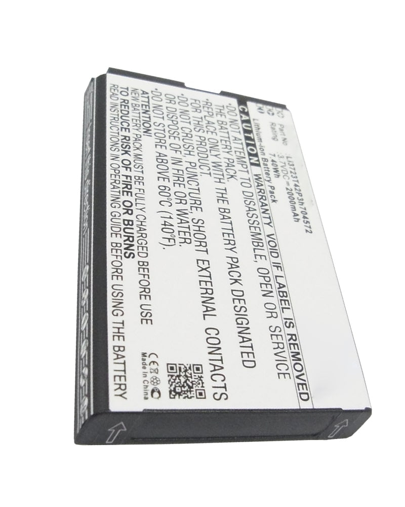 Batteria 2000mAh Compatibile Con MTS 831FT, ZTE Falcon Z-917, MF275, MF90, MF91, Sostituisce Li3720T42P3h704572 - 3