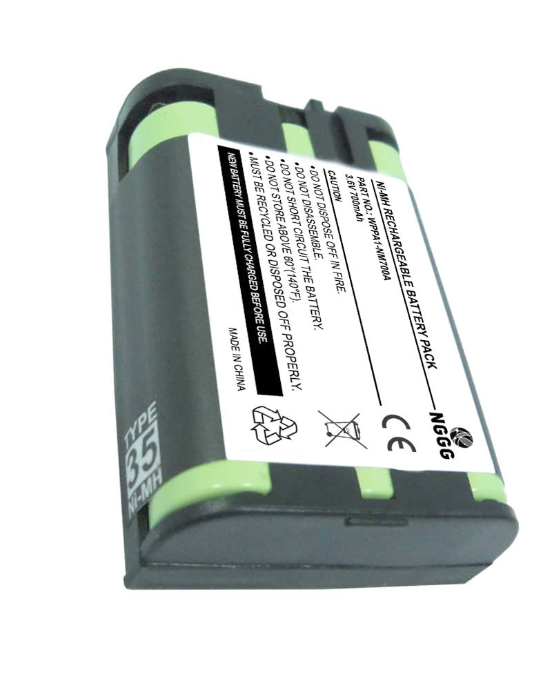 Batteria HQRP Per Telefoni Cordless Panasonic KX-TGA270S, KX-TGA273S, KX-TGA290 - 1200mAh
