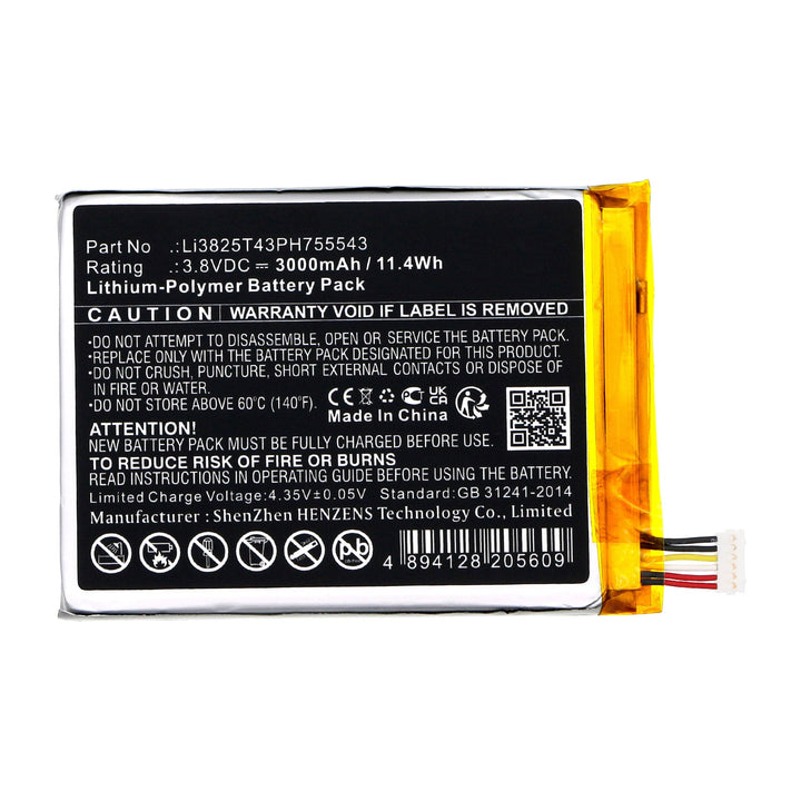 AT&T Li3825T43PH755543 V72M Battery 3000mAh-3
