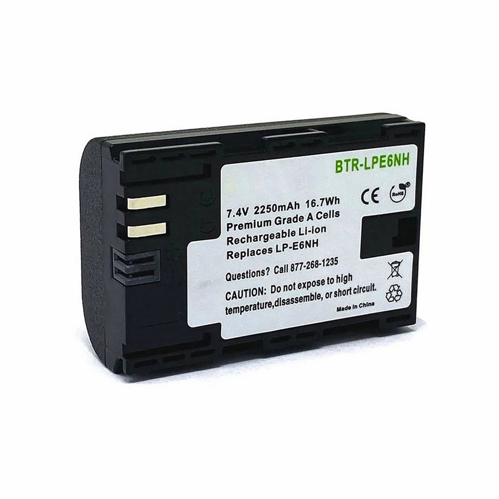 2-Pack) Canon EOS 7D Mark II Replacement Battery 2250mAh