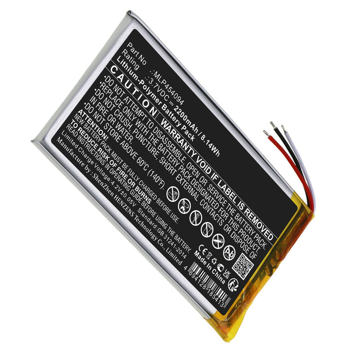 RAND McNally MLP454094 TND-740 Battery 2200mAh Li-Polymer