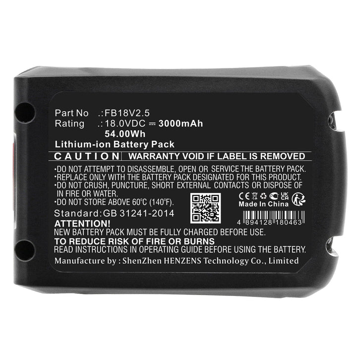 Flymo FB18V2.5 EasiClean Li 18V Cordless Pres EasiClean Li Plus Battery 3000mAh Li-ion-5