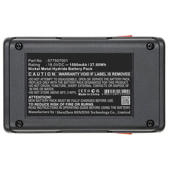 Flymo 577507001 CCT250-3 Contour Cordless XT Easicut 420 Battery 1500mAh Ni-MH-5
