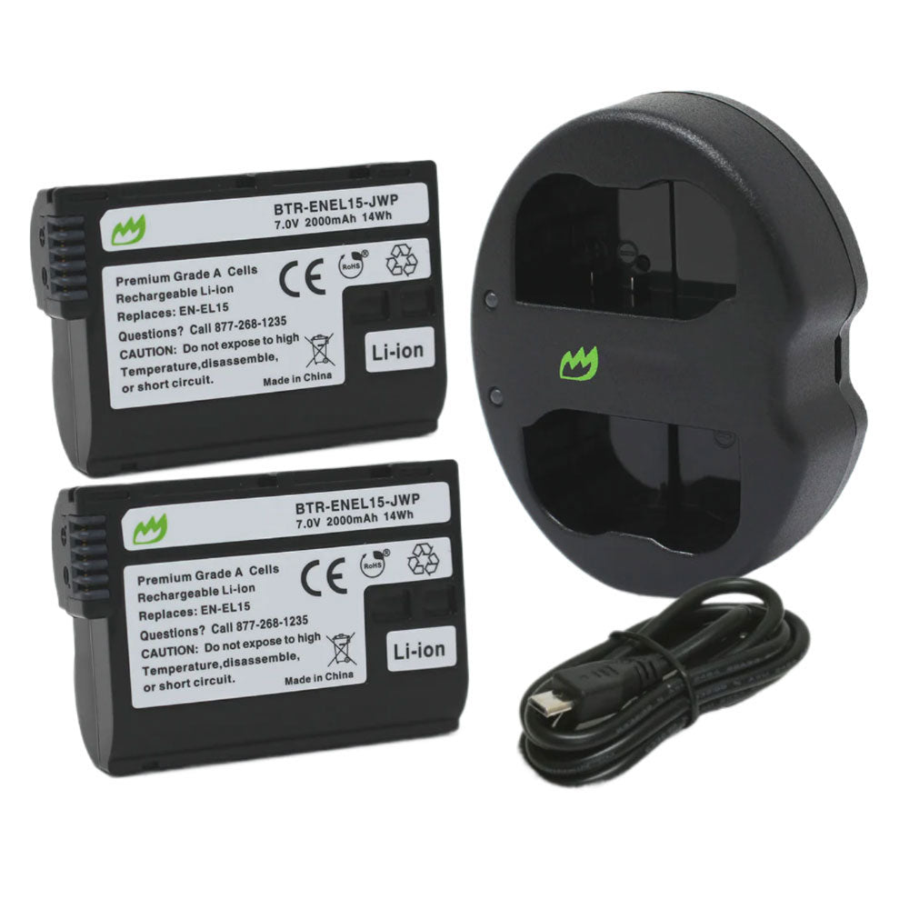 2-Pack) Nikon Z6III Battery 2000mAh & Dual Charger – NextBatteries.com