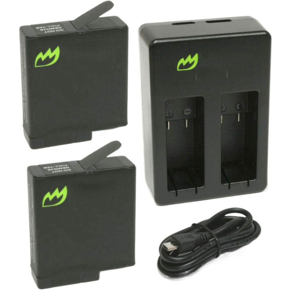 (2-Pack) GoPro HERO5 Battery 1220mAh & Dual Charger – NextBatteries.com