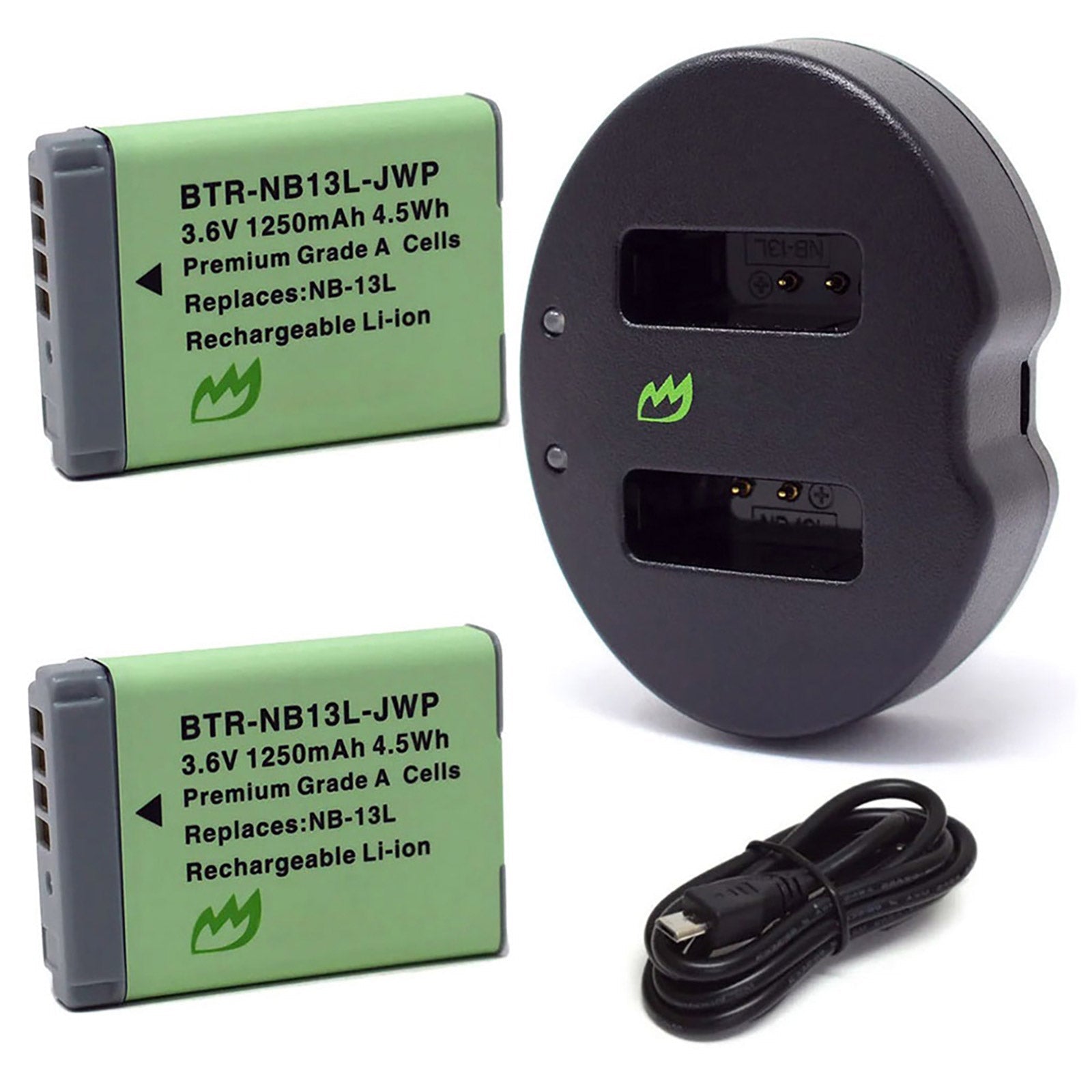 2-Pack) PowerShot SX740 HS Battery 1250mAh & Dual Charger
