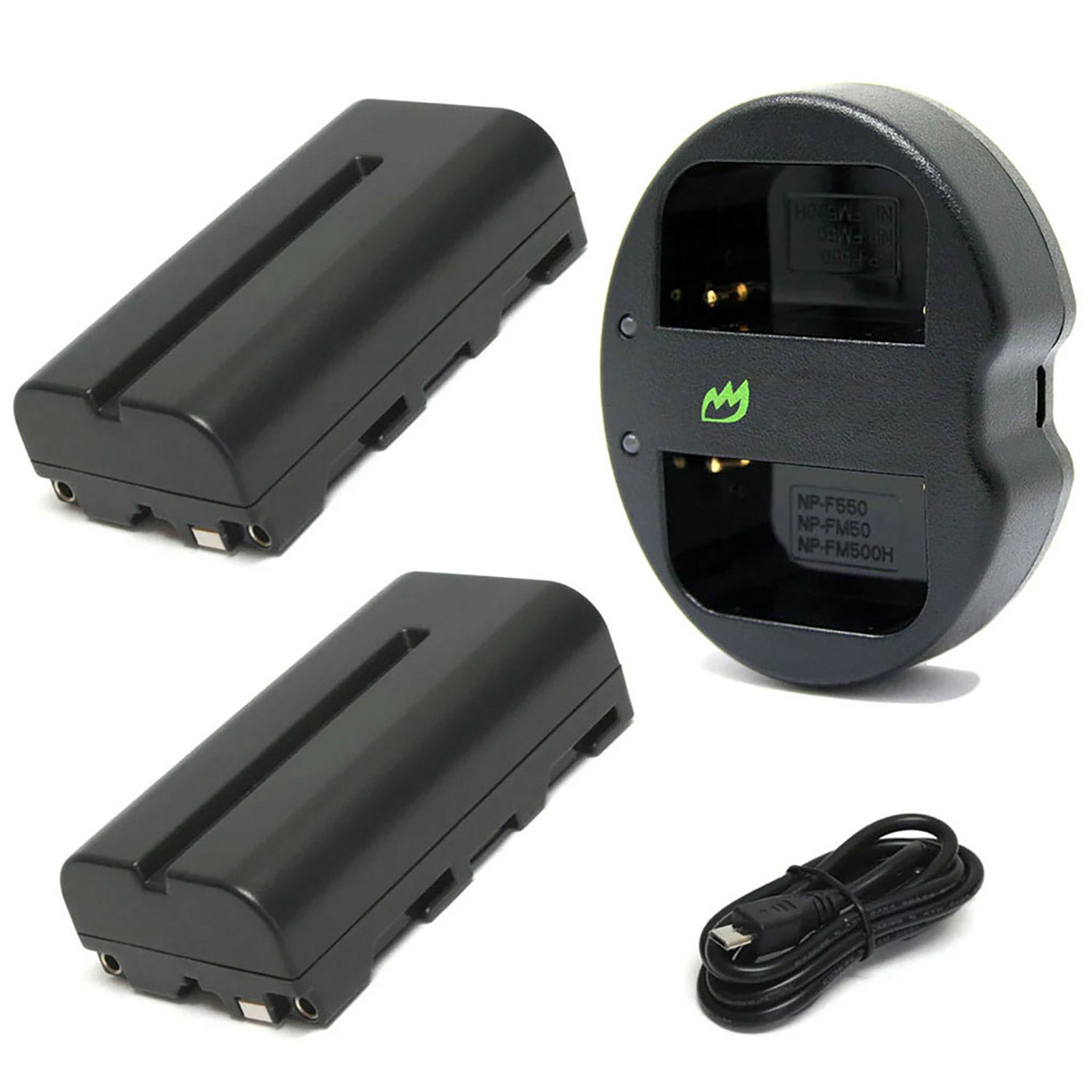 2-Pack) Sony DCR-VX2000 Battery 2600mAh & Dual Charger