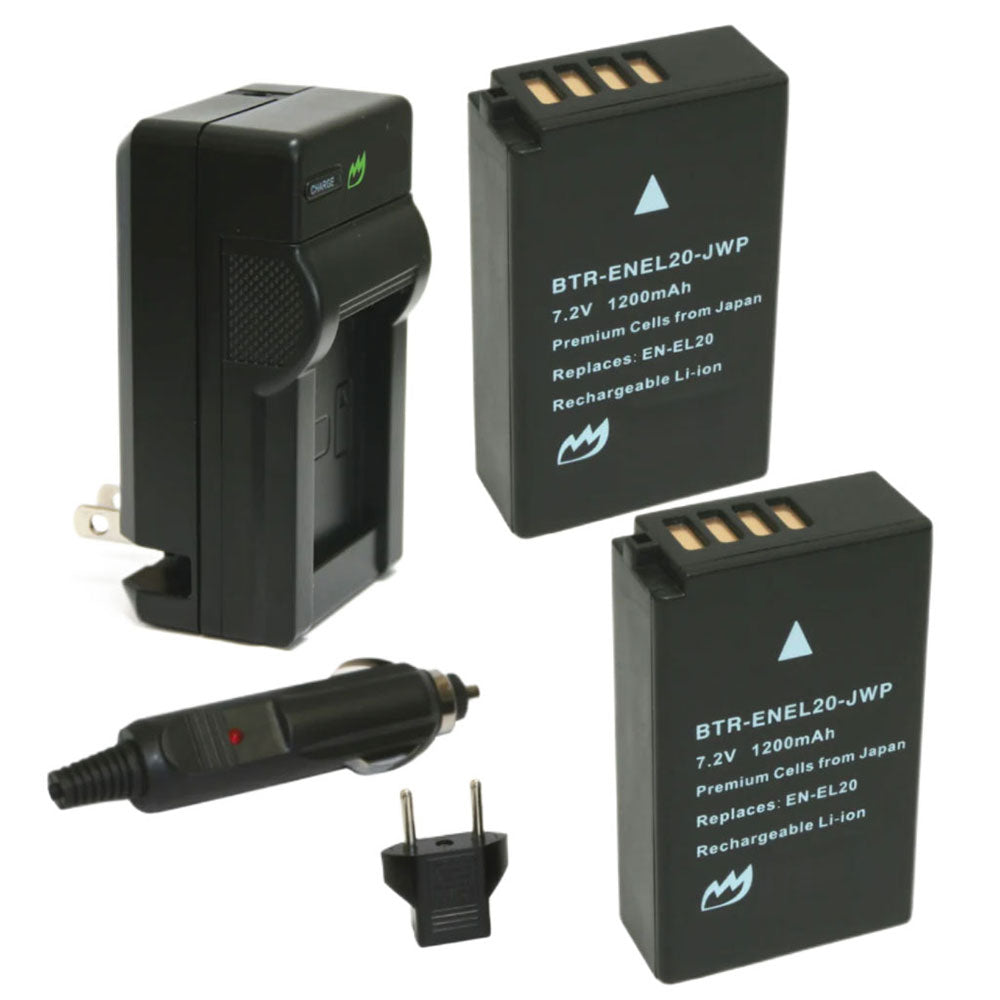 2-Pack) Nikon Coolpix P950 Battery 1200mAh & Charger 2-Pack) Nikon Coolpix P950 Battery 1200mAh & Charger