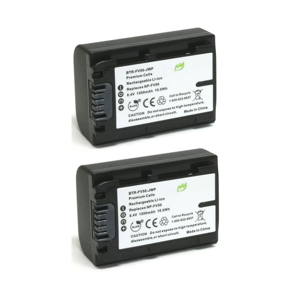 2-Pack) Sony HDR-CX520V Battery 1200mAh & Charger – NextBatteries.com