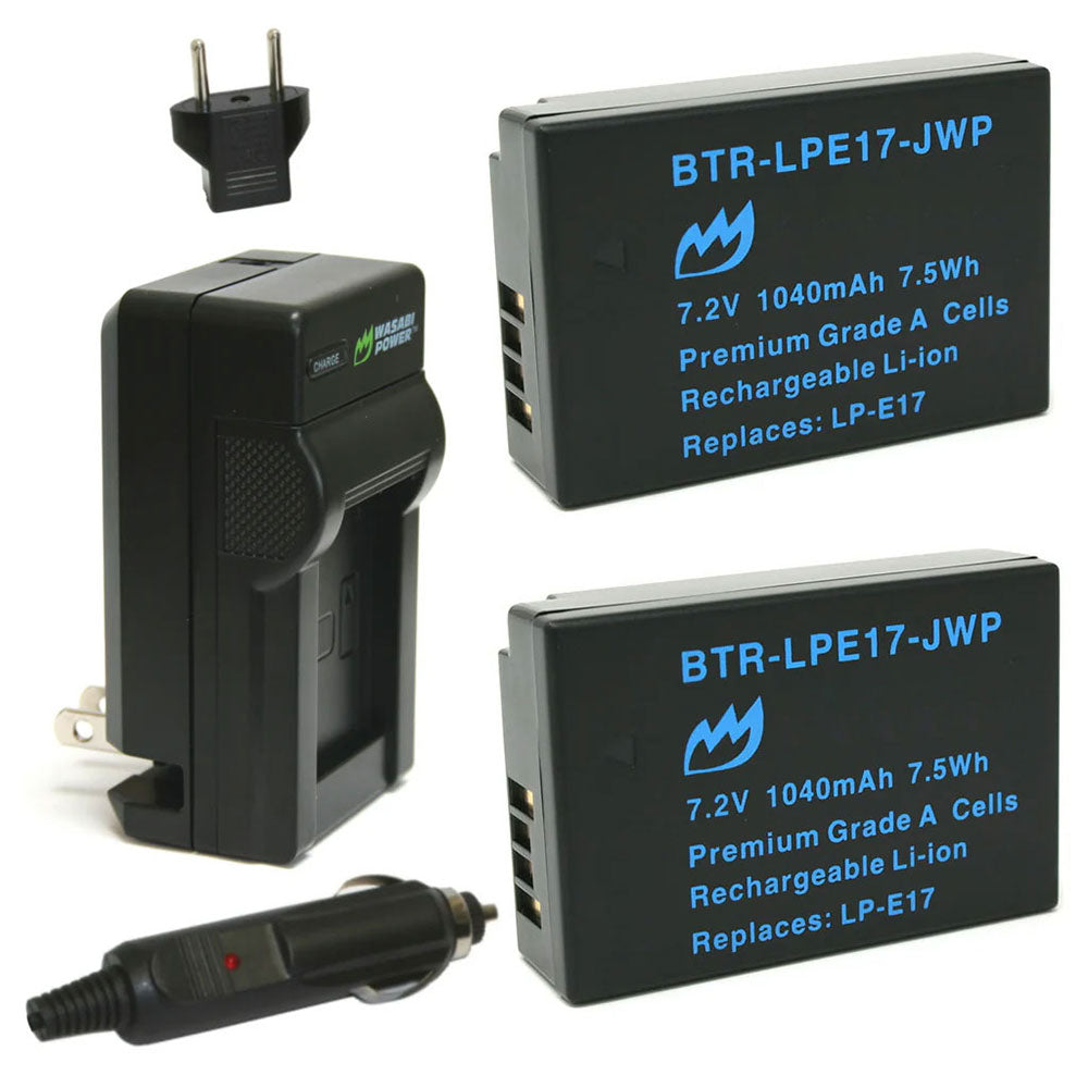 2-Pack) Canon EOS R8 Replacement Battery 1040mAh & Charger