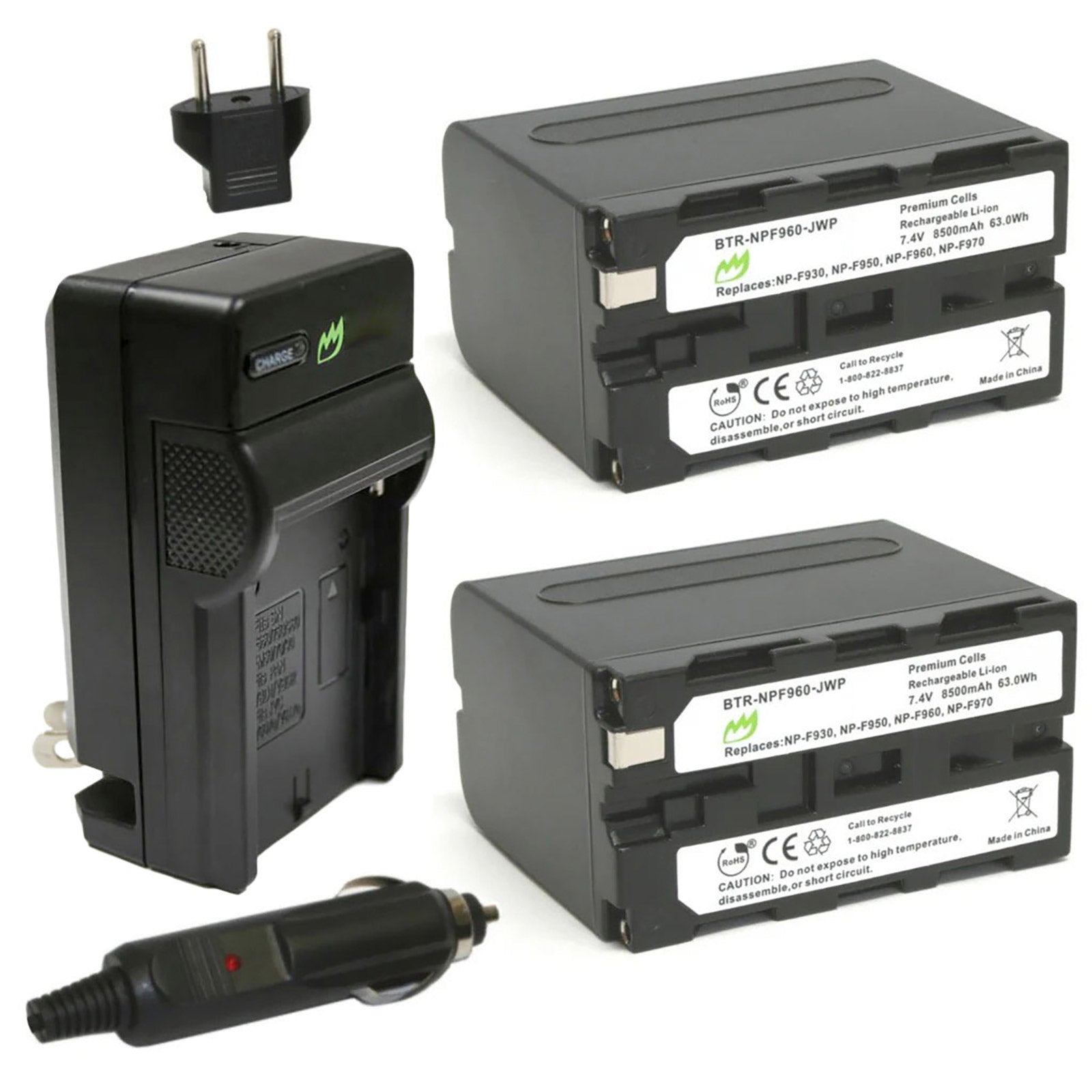 (2-Pack) Sony DCR-TRV510 Battery 8500mAh & Charger – NextBatteries.com