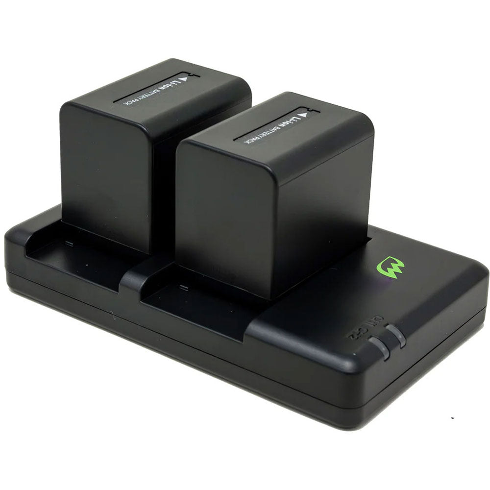 2-Pack) Sony HDR-CX550V Battery 2500mAh & Dual Charger