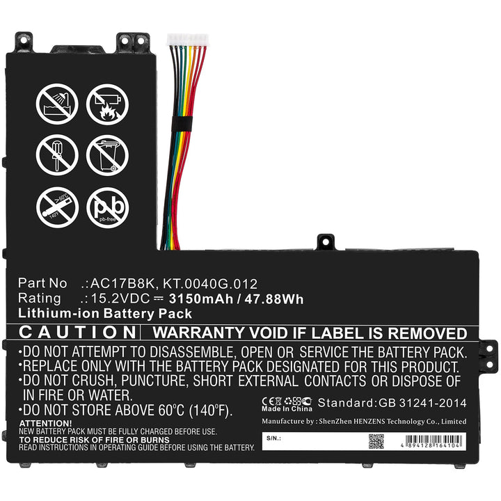 Acer AC17B8K SF315-52G-51HV SF315-52G-55EW Battery 3150mAh-3