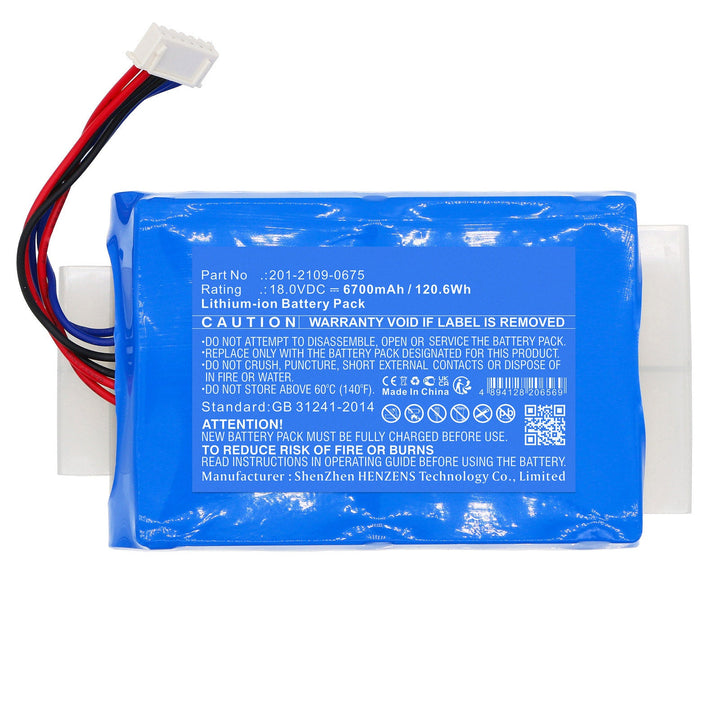 Ecovacs 201-2109-0675 S18-Li-180-5200 Battery 6700mAh-3