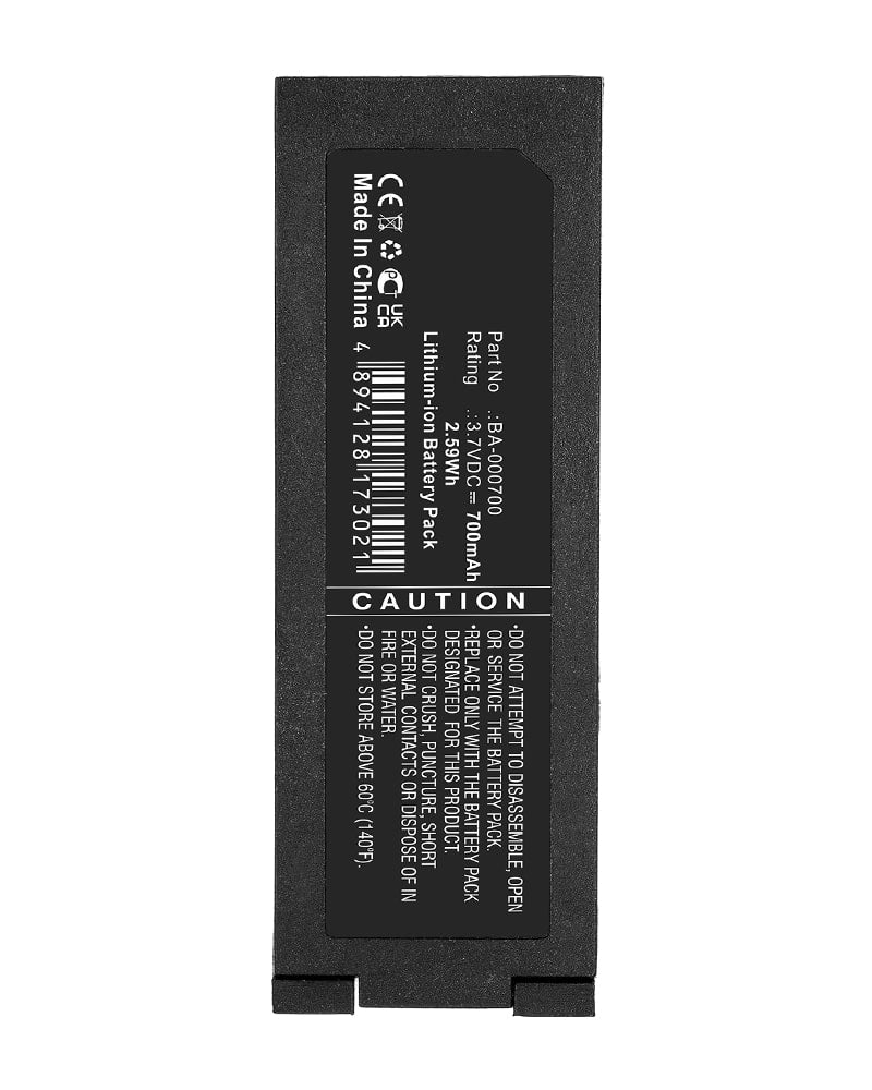 CipherLAB BA-000700, 1166, 1266 Replacement Battery 700mAh Li-ion ...