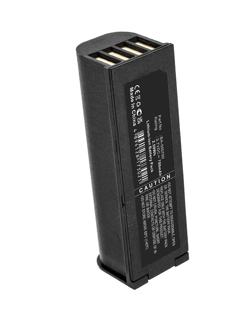 CipherLAB BA-000700, 1166, 1266 Replacement Battery 700mAh Li-ion ...
