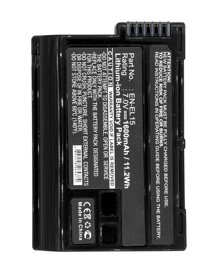 Nikon 1 V1 D7200 D810 EN-EL15A Battery 1600mAh - 3