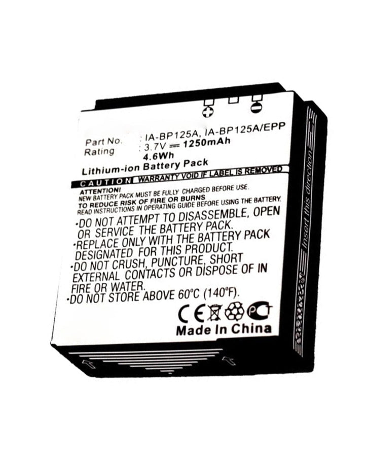 Samsung AD43-00197A BP125A HMX-M10 Battery 1250mAh - 2