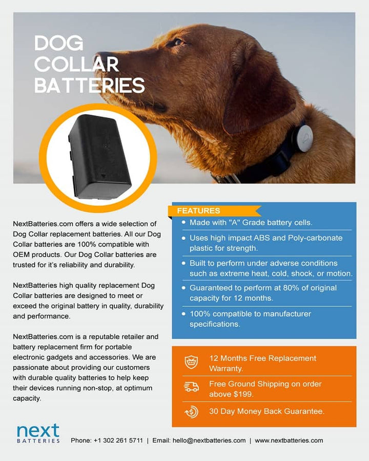 Dogtra 1900S Receiver 300mAh Dog Collar Battery - 4
