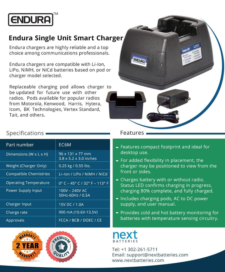 Icom IC-F60V Endura Desktop Charger - (Li-ion / Li-Polymer) - 5