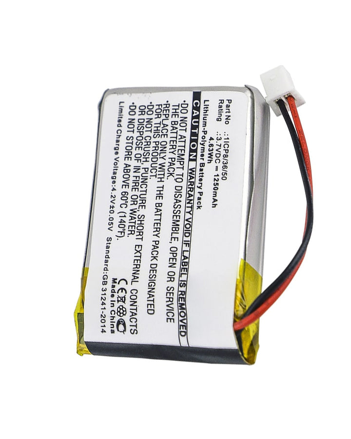 Dual 1ICP8/36/50 XGPS160 Battery 1250mAh - 2