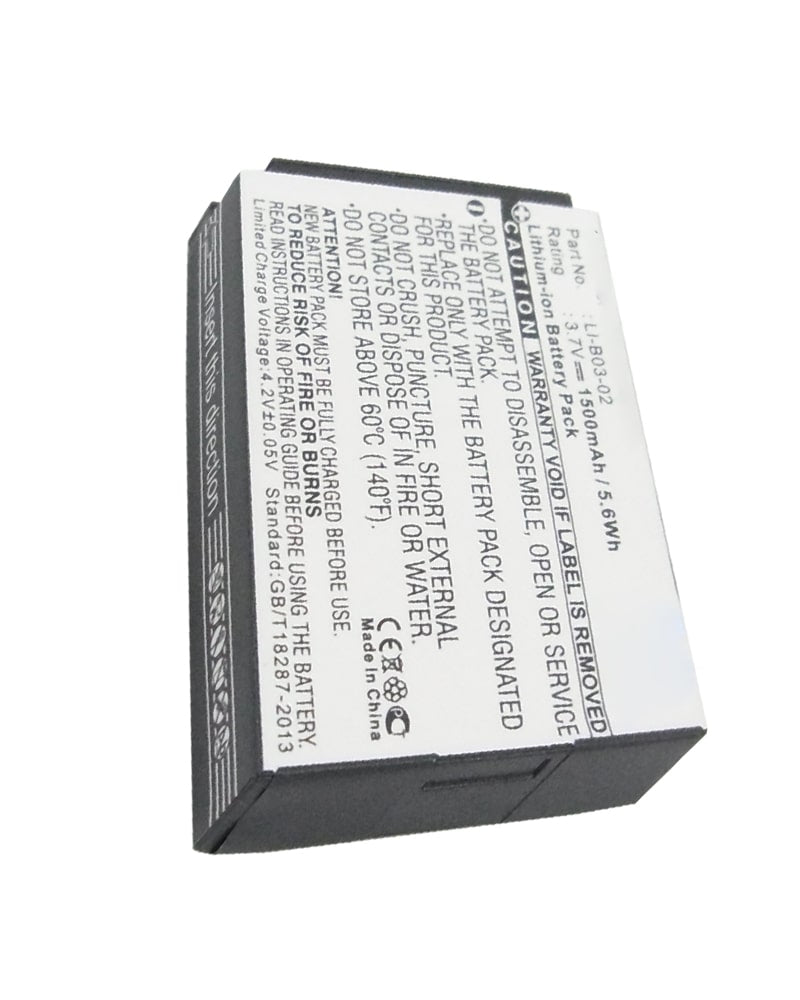 HQRP Li-Ion Battery For GolfBuddy GB3-BATT-REC DSC-GB300 GPS Rangefinder – 1500mAh, 3.7V
