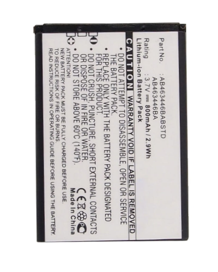 Samsung SCH-R220 SCH-R261 SGH-A837 Battery 800mAh - 3