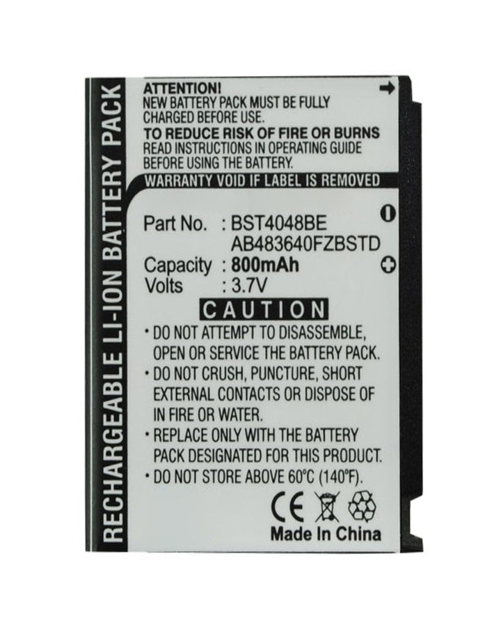 Samsung AB483640CU AB603443CE Battery 800mAh - 3