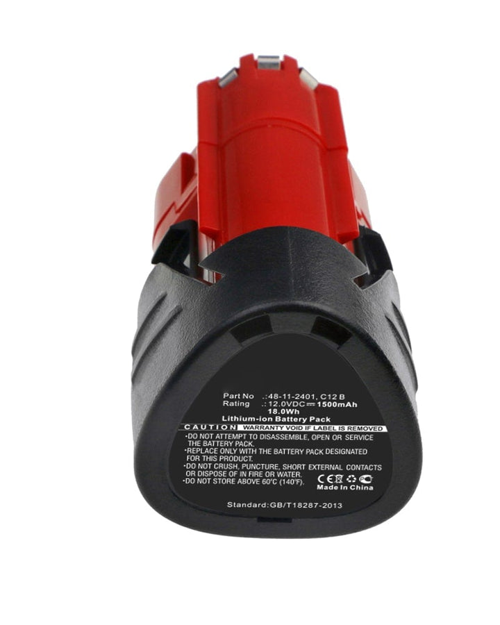 Milwaukee 2410-22 2590-20 Battery 1500mAh - 3