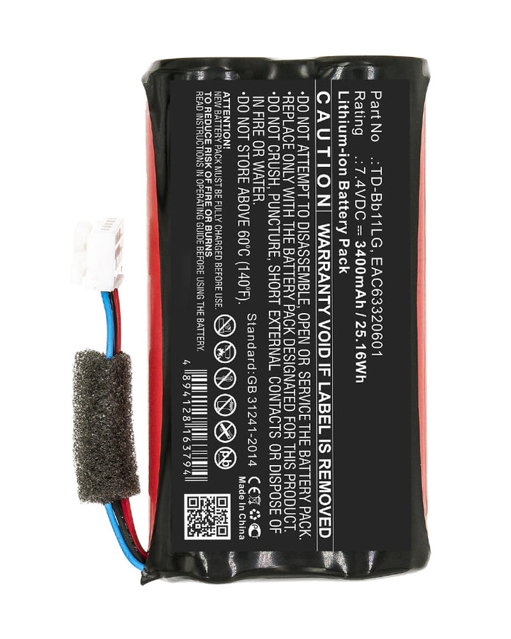 LG EAC63320601 TD-Bb11LG Battery 3400mAh - 2