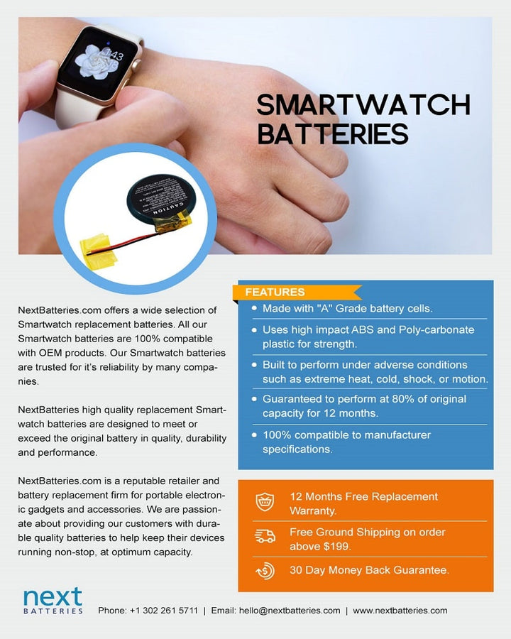 Samsung EB-BR820ABY Galaxy Watch Active 2 Battery 320mAh - 4