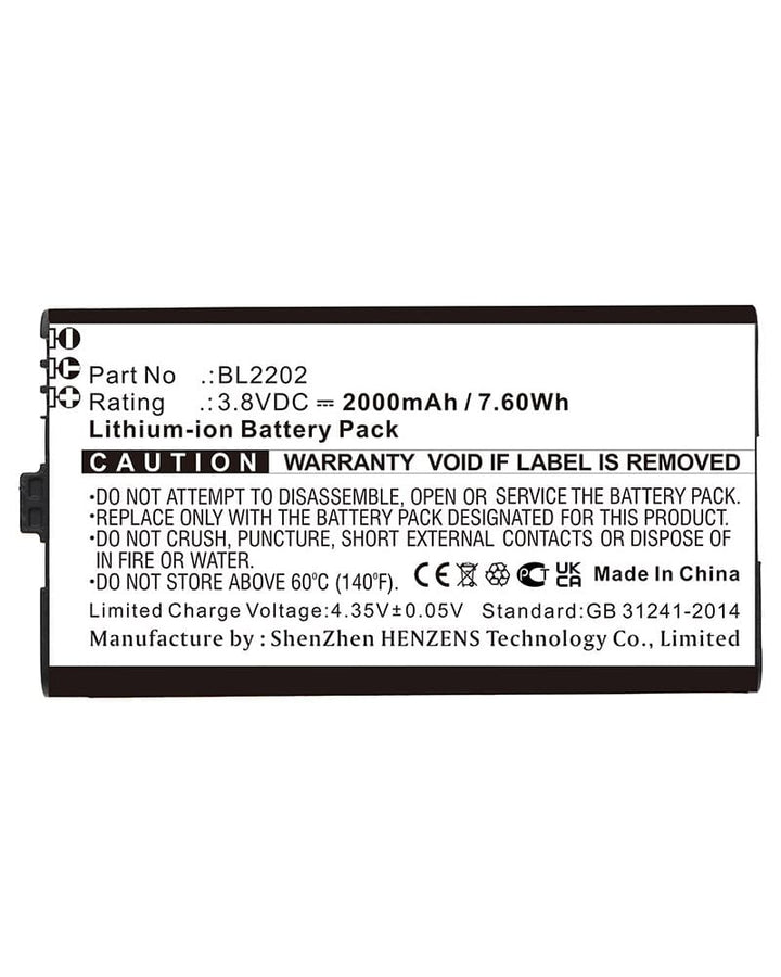 BD300 BD302 BD302i BD352i Battery 2000mAh - 3