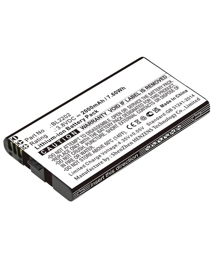 BD300 BD302 BD302i BD352i Battery 2000mAh
