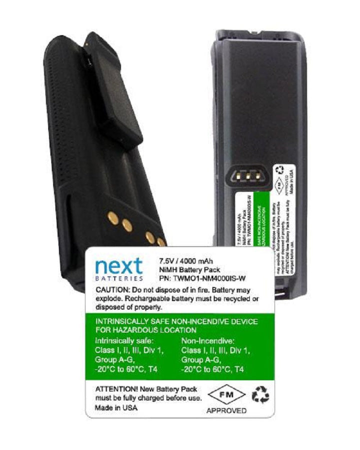 Motorola NTN8294BR Intrinsically Safe Battery - 3