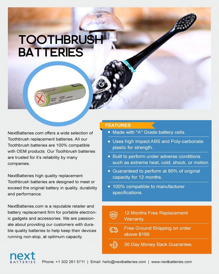 Oral-B 3731 3738 Professional Care 8000 Battery 2500mAh - 4