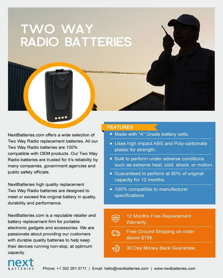 Baofeng UV-5RL 1200mAh Two Way Radio Battery - 4
