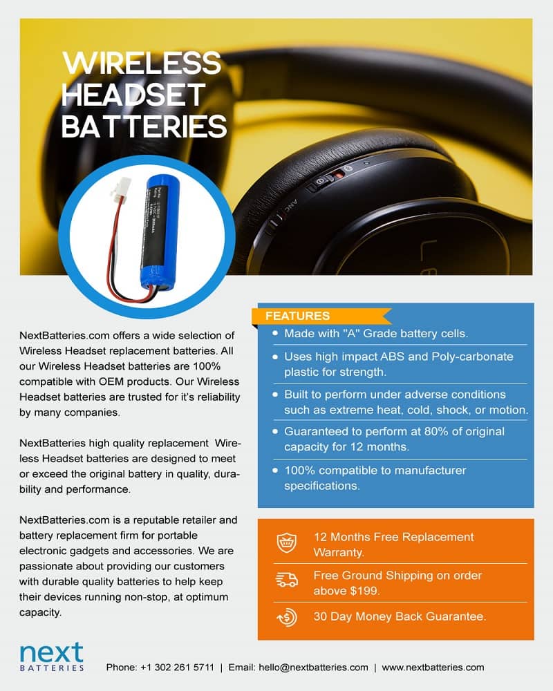 Bose QuietControl 30 Battery | 180mAh 3.7V Headset Battery